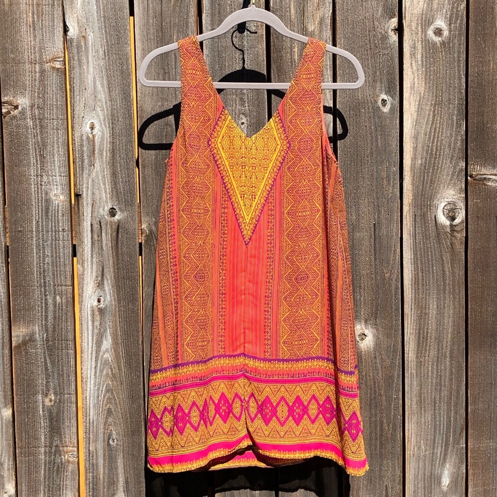 City triangles orange tunic dress size medium